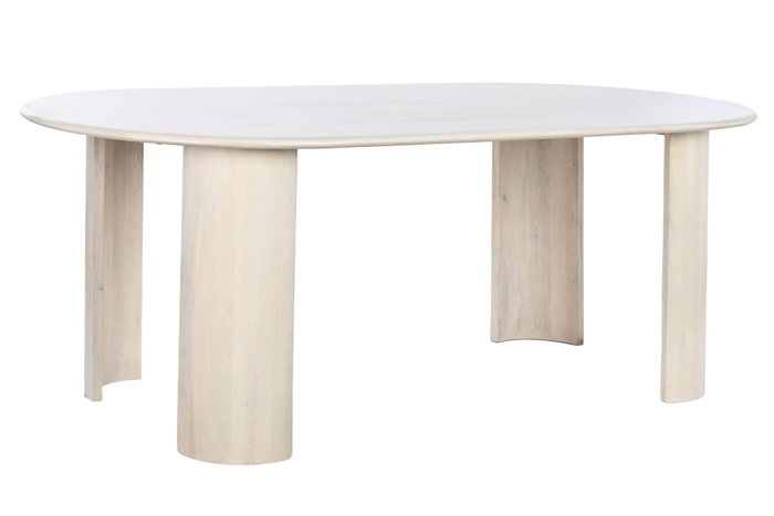 DKD Home Decor Mesa Comedor Mango Blanco 200x100x76 DKD Home Decor Mesa Comedor Mango Blanco 200x100x76