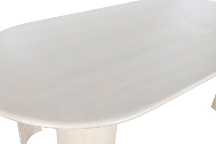 DKD Home Decor Mesa Comedor Mango Blanco 200x100x76 DKD Home Decor Mesa Comedor Mango Blanco 200x100x76