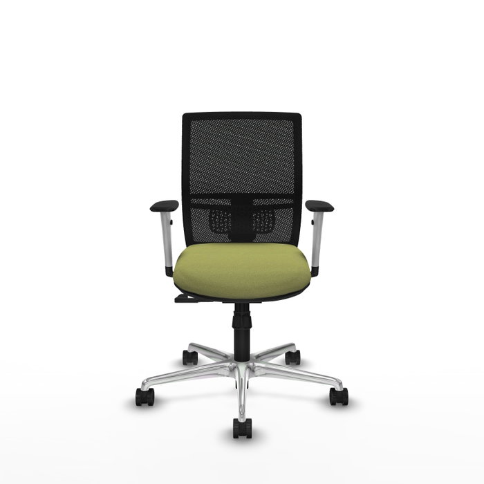 PIQUERAS Y CRESPO Silla de oficina Yunquera con mecanismo Sincro, Verde oliva y Negro