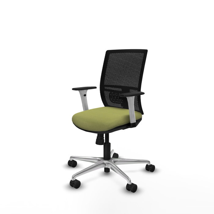 PIQUERAS Y CRESPO Silla de oficina Yunquera con mecanismo Sincro, Verde oliva y Negro