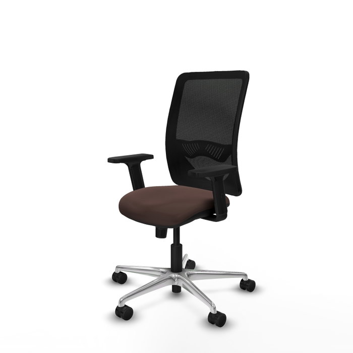 PIQUERAS Y CRESPO Silla de oficina Zulema con Mecanismo Sincro, Marrón oscuro y Negro PIQUERAS Y CRESPO Silla de oficina Zulema con Mecanismo Sincro, Marrón oscuro y Negro