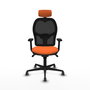 PIQUERAS Y CRESPO Silla de oficina Jorquera con Mecanismo Sincro Naranja y Negro