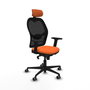 PIQUERAS Y CRESPO Silla de oficina Jorquera con Mecanismo Sincro Naranja y Negro
