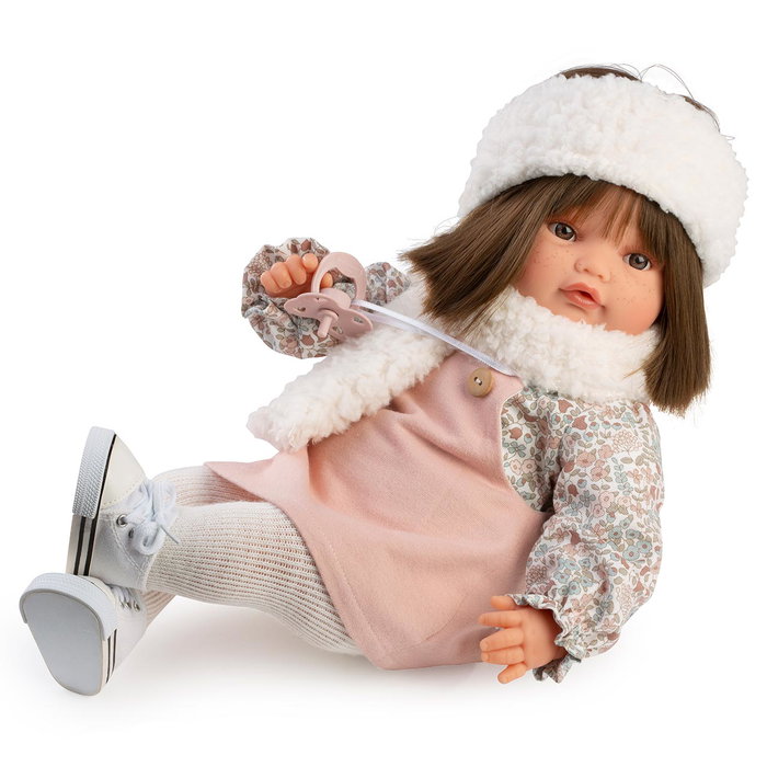 Muñecas Antonio Juan Muñeca Beni Classics 42 cm - Llora al quitar chupete, cuerpo blandito, idiomas: inglés, francés, alemán, portugués, español