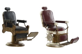 DKD Home Decor Decoración Metal Sillón Barbería Pack de 2