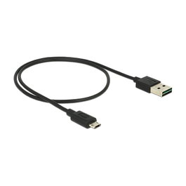 DeLOCK Cable USB 2.0 Tipo-A a Micro-USB B Negro 50 cm