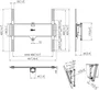 Vogels PFI 3050 Interfaz de Montaje para Techo para Pantallas hasta 65" con VESA 400x400 mm, Ajuste de Inclinación 0-20°, Peso Máximo 25 kg
