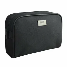 Hugo Boss Bolsa de tela para artículos de aseo Negro