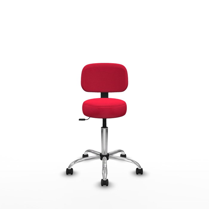PIQUERAS Y CRESPO Silla Llanos Bali roja con base cromada PIQUERAS Y CRESPO Silla Llanos Bali roja con base cromada
