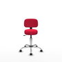 PIQUERAS Y CRESPO Silla Llanos Bali roja con base cromada