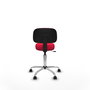 PIQUERAS Y CRESPO Silla Llanos Bali roja con base cromada