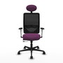 PIQUERAS Y CRESPO Silla de oficina Zulema con mecanismo Sincro/Traslack, Morado y Negro