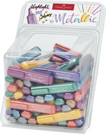 Marcador Fluor Faber-Castell Textliner 1546 Metalico Surtido Expositor De 100