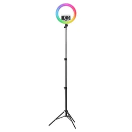 T'nb influence Anillo LED RGB de 14 pulgadas con trípode para estudio, blanco/negro