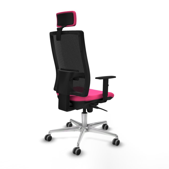 PIQUERAS Y CRESPO Silla de oficina Horna Rosa con mecanismo Sincro