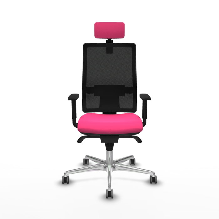 PIQUERAS Y CRESPO Silla de oficina Horna Rosa con mecanismo Sincro
