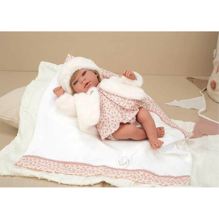 Muñecas Arias Elegance Andie Rosa con Manta de 40 cm