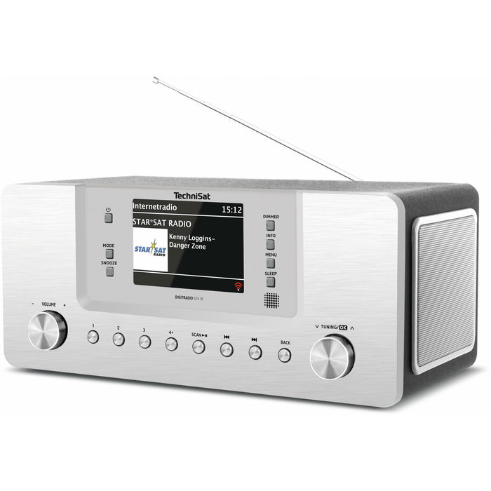 TechniSat DigitRadio 574 IR - Radio Digital DAB+ / FM, Receptor con Mando a Distancia, Color Plata Plateado