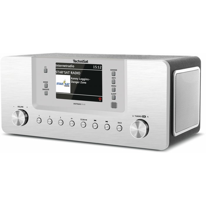 TechniSat DigitRadio 574 IR - Radio Digital DAB+ / FM, Receptor con Mando a Distancia, Color Plata Plateado