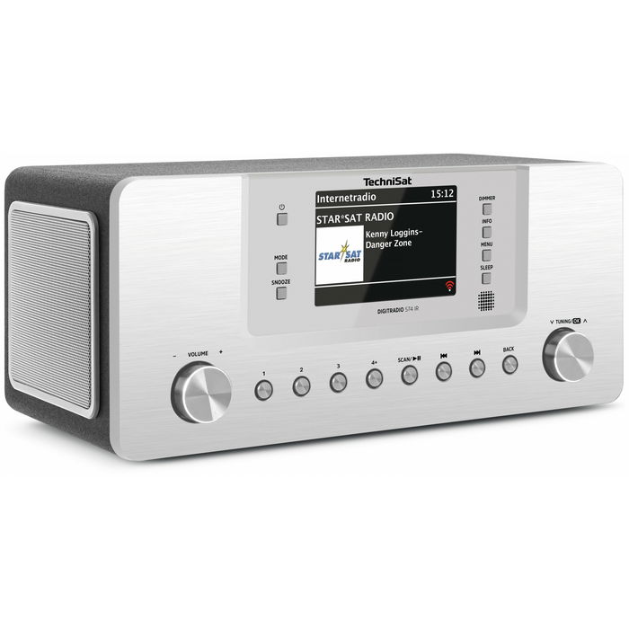 TechniSat DigitRadio 574 IR - Radio Digital DAB+ / FM, Receptor con Mando a Distancia, Color Plata Plateado
