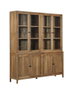 DKD Home Decor Vitrina de Mango y Cristal Natural 200x45x230