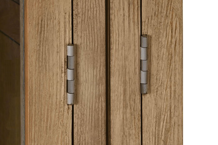DKD Home Decor Vitrina de Mango y Cristal Natural 200x45x230