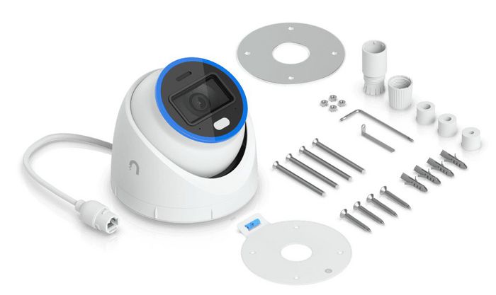Ubiquiti Cámara Turret 4K 8MP IP66 IK08 PoE+ con LED IR Visibles - Resolución 3840 x 2160
