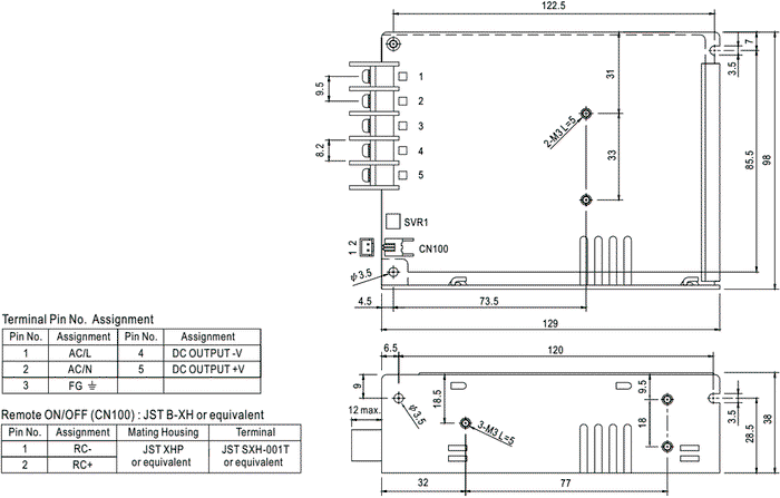MEAN WELL HRP-75 75,6W 12VDC