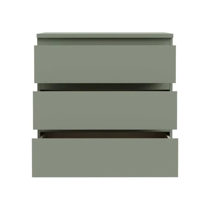 EMOK211U59 Cómoda 3 cajones Verde salvia 77,2 x 42 x 79,8 cm