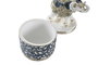 DKD Home Decor Figura de Elefante en Resina Azul y Blanco