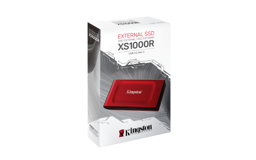 Kingston SSD Externo XS1000R/1000G Rojo 1TB USB 3.2 Gen 2 1050MB/s