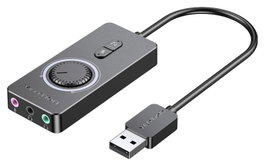 Vention Tarjeta de sonido externa USB 2.0 con control de volumen, 1m