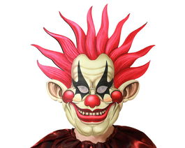Mascara de Payaso Gigante XXL con Pelo Rojo y Cara Macabra para Halloween y Fiestas Temáticas de Horror