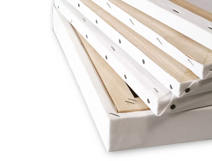 Liderpapel Bastidor Lienzo Grapado Trasero Algodón 100% Marco Pawlonia Bordes Madera 46x38 cm