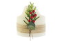 DKD Home Decor Vela Led Navidad Alpina Blanca 15 x 15 x 15 cm