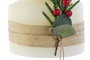 DKD Home Decor Vela Led Navidad Alpina Blanca 15 x 15 x 15 cm