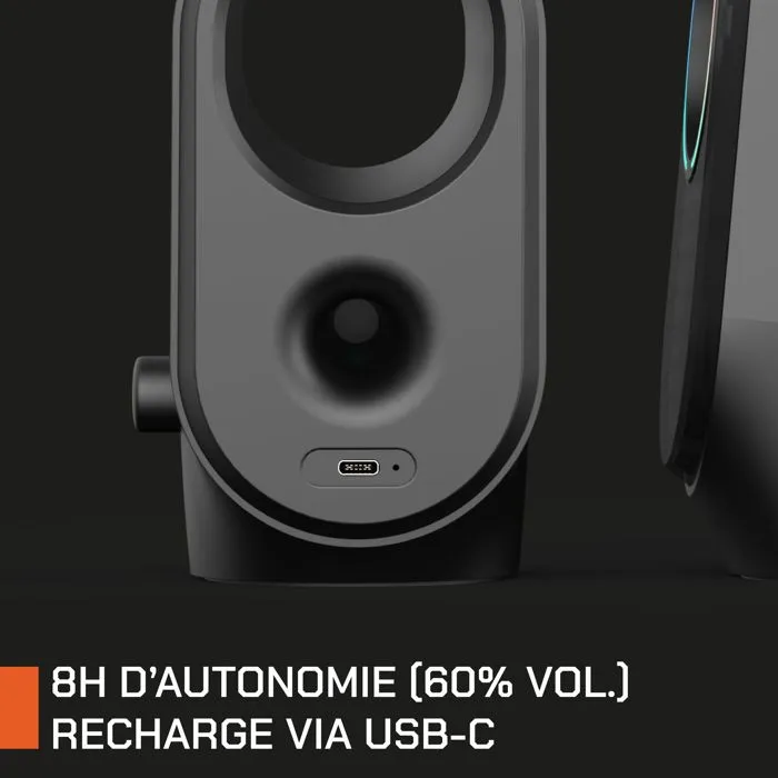 Nova Gaming Altavoces Bluetooth para Juegos Cygnus con LED RGB, Negro