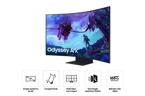 Samsung Odyssey S55CG970NU Pantalla para PC 55" (139,7 cm) 4K Ultra HD LED Negro Mate 165Hz 1ms Curva 1000R