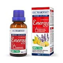 MARNYS Synergy Energy Aceite Esencial 30 ml - Aroma Frutal Antifatiga con Naranja, Limón y Ylang Ylang