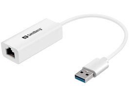 Sandberg Adaptador de Red USB 3.0 Gigabit para Ordenador, Conexión Rápida y Estable