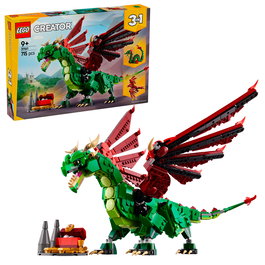 Lego Dragón Medieval 31161 Creator, Juego de Construcción, 3 Modelos en 1, Edad +9 Años