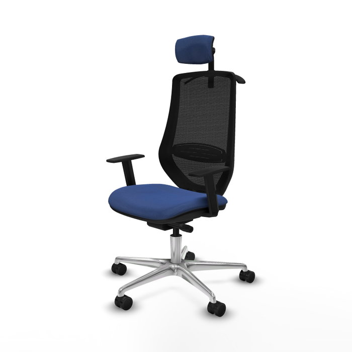 PIQUERAS Y CRESPO Silla de oficina Mardos con mecanismo Sincro/Traslack Azul marino