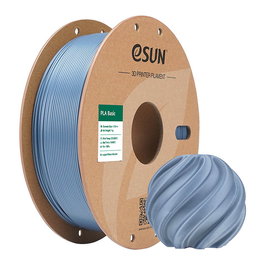 eSun PLA BASIC Filamento 3D 1.75mm Gris Claro 1 kg para Impresora, Ácido Poliláctico, Velocidad hasta 300 mm/s