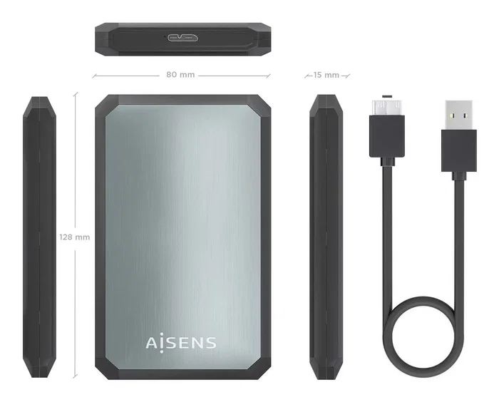 Aisens ASE-2529B Caja Externa 2.5'' SATA a USB 3.0/3.1 Gen 1 Negro-Gris Aisens ASE-2529B Caja Externa 2.5'' SATA a USB 3.0/3.1 Gen 1 Negro-Gris
