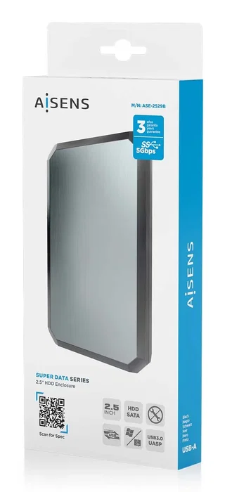 Aisens ASE-2529B Caja Externa 2.5'' SATA a USB 3.0/3.1 Gen 1 Negro-Gris Aisens ASE-2529B Caja Externa 2.5'' SATA a USB 3.0/3.1 Gen 1 Negro-Gris