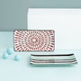 Bidasoa Set 2 Bandejas Porcelana Surtidas Zigzag Bicolor 20x11 cm