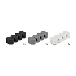 DeLOCK Soporte de cable con 3 pasa-cables panal Set de 6 piezas