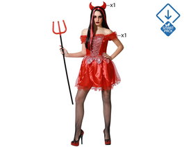 Disfraz para Adultos Rojo Demonia