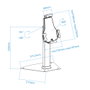 Tooq Soporte para Tablet TQTDS0811 Antirrobo Negro