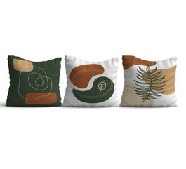 Aberto Design HMI-KIR-126 Juego de Cojines 3 Piezas 43x43 cm 50% Algodón 50% Poliéster Digital